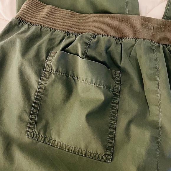Talbots Olive Green Woven Cotton Utility Pants 14W - Picture 4 of 6